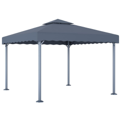 Paviljong 300x300 cm antrasitt aluminium